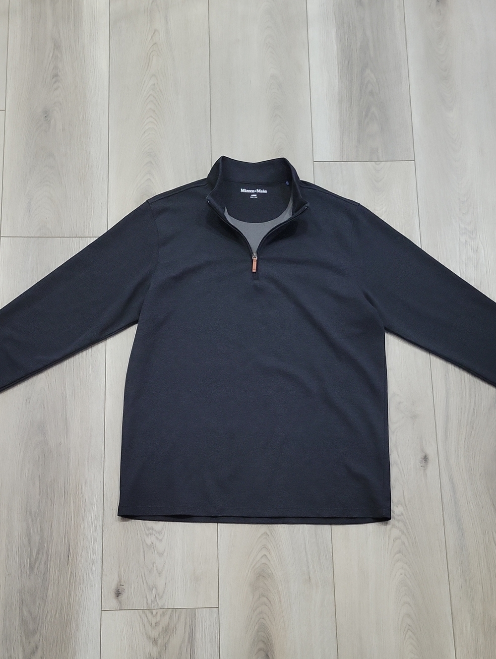 Mizzen+Main Men's Black Quarter-Zip Sweater Size L NWOT